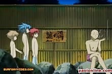 Hentai boys in a pool